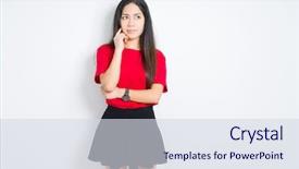  Presentation with sexy santa woman red - Theme having pensive expression smiling with thoughtful background and a sky blue colored foreground