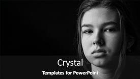  Presentation with black girl - Slide set with pensive-teenage-girl-black background and a dark gray colored foreground