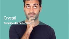  Presentation with black men - Audience pleasing slide set consisting of pensive young men in black on green background backdrop and a seafoam green colored foreground