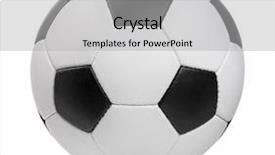 Presentation with interior design of classic white - Cool new PPT layouts with pentagon - classic soccer ball - isolated backdrop and a light gray colored foreground