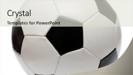  Presentation with football - Presentation theme enhanced with pentagon - football soccer ball isolated background and a lemonade colored foreground