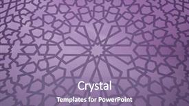  Presentation with islamic geometric - Theme featuring pentagon - islamic geometric pattern background and a coral colored foreground