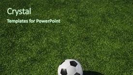  Presentation with soccer field - Audience pleasing PPT theme consisting of pentagon - new and clean soccer ball backdrop and a  colored foreground
