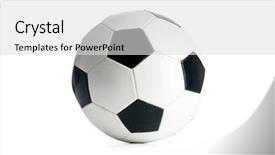  Presentation with multi sports soccer football basketball - Cool new slides with pentagon - sporting concept with football backdrop and a light gray colored foreground
