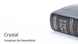 Presentation with pentecost - Cool new PPT layouts with pentecost - black leather bound holy bible backdrop and a white colored foreground