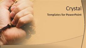  Presentation with rosary - Amazing presentation design having pentecost - close-up of hand holding rosary backdrop and a coral colored foreground