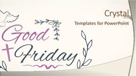  Presentation with cross - Slide deck having pentecost - easter message against cross casting background and a cream colored foreground