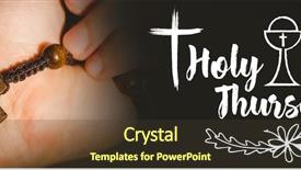  Presentation with rosary - Presentation theme with pentecost - easter message against hand holding background and a tawny brown colored foreground