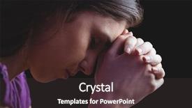  Presentation with black woman praying - Slide set having pentecost - woman praying with hands together background and a tawny brown colored foreground