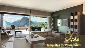  Presentation with veranda - Cool new slides with penthouse view from living backdrop and a tawny brown colored foreground