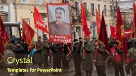  Presentation with communist russia - Presentation theme featuring penza-russia-november-7-communist background and a tawny brown colored foreground