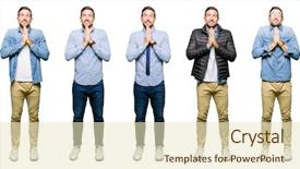  Presentation with god - Audience pleasing theme consisting of peopel attract god - collage of attractive young man backdrop and a  colored foreground