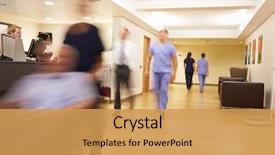  Presentation with modern gas station - Audience pleasing presentation design consisting of health people - busy nurse's station in modern backdrop and a yellow colored foreground