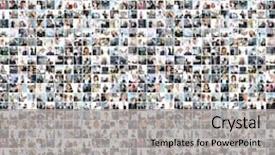  Presentation with people collage - Amazing slide deck having people - great business collage made backdrop and a light gray colored foreground
