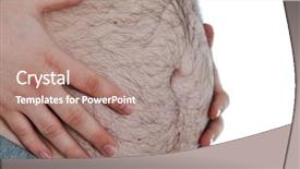  Presentation with dry pineapple close up many - Audience pleasing presentation theme consisting of nude people - man's stomach close up overweight backdrop and a  colored foreground