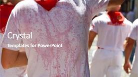  Presentation with describing people - PPT layouts enhanced with describing people - man's t-shirt in wine san background and a gray colored foreground