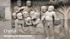  Presentation with ancient people - Slides having people - mens and womens buddist background and a gray colored foreground