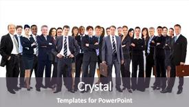  Presentation with young business people - Colorful PPT theme enhanced with young attractive business people - the elite business team backdrop and a dark gray colored foreground