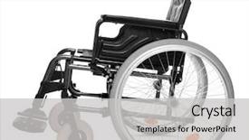  Presentation with vehicle - Amazing PPT theme having disabled people - vehicle for handicapped persons backdrop and a light gray colored foreground