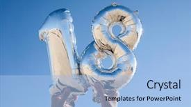  Presentation with balloons blue - Slide deck enhanced with people 18 - closeup of the hands background and a light blue colored foreground