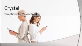  Presentation with two black women - Amazing presentation design having people 18 - image of two attractive women backdrop and a  colored foreground