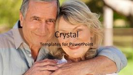  Presentation with lovers - Colorful PPT theme enhanced with people ages - lovers in the park backdrop and a coral colored foreground