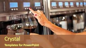  Presentation with alcohol - Presentation theme having people alcohol and lifestyle concept background and a tawny brown colored foreground