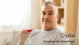  Presentation with alcohol - Audience pleasing PPT theme consisting of people alcohol and drinks concept backdrop and a  colored foreground