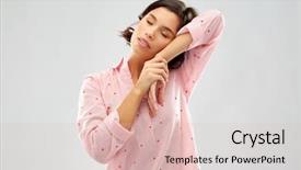  Presentation with people - PPT theme with people and bedtime concept - happy background and a  colored foreground