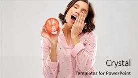  Presentation with people - Slide set consisting of people and bedtime concept - sleepy background and a lemonade colored foreground