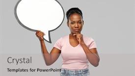  Presentation with african people - Presentation design consisting of people-and-communication-concept-african background and a mint green colored foreground