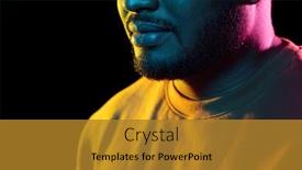  Presentation with african ethnicity - Slide deck with people-and-ethnicity-concept-close background and a gold colored foreground