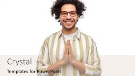  Presentation with faith - PPT layouts consisting of people-and-faith-concept-happy background and a soft green colored foreground