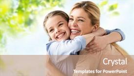  Presentation with people grief and mourning concept - PPT theme having related nature - people and family concept background and a coral colored foreground