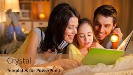  Presentation with light book - Beautiful presentation featuring people-and-family-concept-happy backdrop and a gold colored foreground