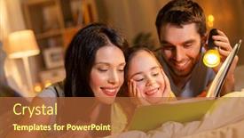  Presentation with light book - Colorful slide deck enhanced with people-and-family-concept-happy backdrop and a red colored foreground