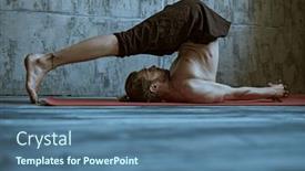  Presentation with health - Theme with people-and-health-portrait background and a ocean colored foreground