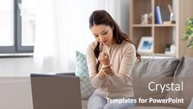  Presentation with health - Beautiful PPT theme featuring people-and-health-problem-concept backdrop and a gray colored foreground