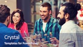  Presentation with vietnamese food for tet holiday - Slide set consisting of people and holidays concept - happy background and a ocean colored foreground