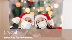  Presentation with virus disease - Slide deck having people-and-holidays-concept-couple background and a coral colored foreground