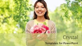  Presentation with international - Slide deck featuring people-and-international-women-s background and a yellow colored foreground