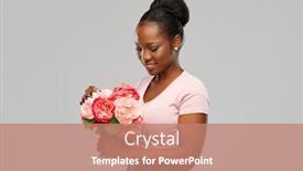  Presentation with peony - Theme featuring people-and-international-women-s background and a coral colored foreground