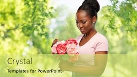  Presentation with african american women - Amazing theme having people-and-international-women-s backdrop and a yellow colored foreground