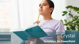  Presentation with diary - Presentation theme consisting of people-and-leisure-concept-african background and a ocean colored foreground