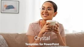  Presentation with tea coffee - Audience pleasing PPT theme consisting of people-and-leisure-concept-happy backdrop and a coral colored foreground