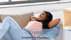  Presentation with african people - Amazing presentation design having people-and-leisure-concept-happy backdrop and a light blue colored foreground