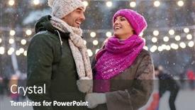  Presentation with rink - PPT theme having people-and-leisure-concept-happy background and a dark gray colored foreground