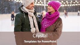  Presentation with rink - Slide deck consisting of people-and-leisure-concept-happy background and a violet colored foreground