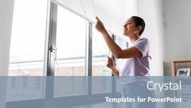  Presentation with african people - Beautiful PPT theme featuring people-and-leisure-concept-happy backdrop and a seafoam green colored foreground