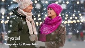  Presentation with rink - PPT theme featuring people-and-leisure-concept-happy background and a tawny brown colored foreground